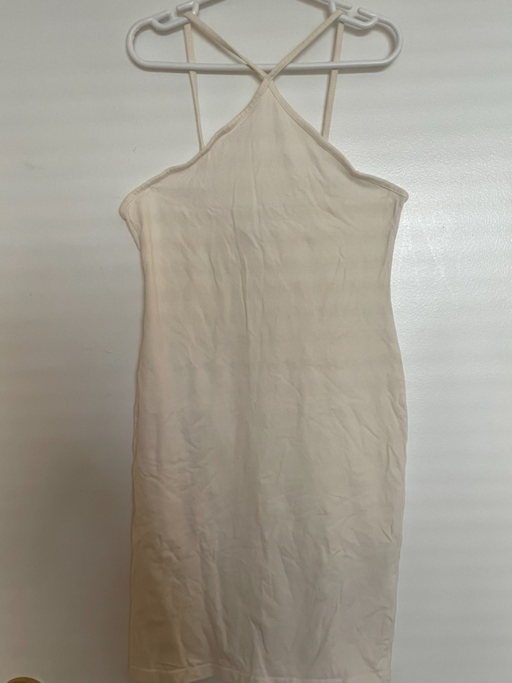 H&M White Halter Mini Dress